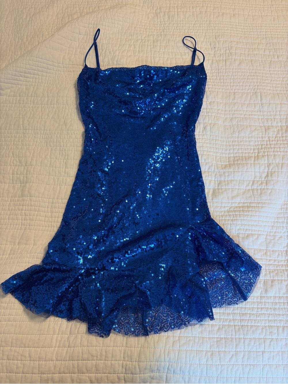 Lucy in the Sky Sequin Dress in Shimmering Royal Blue